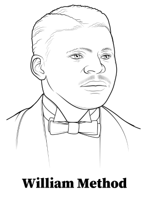 Coloring book illustration of William Method