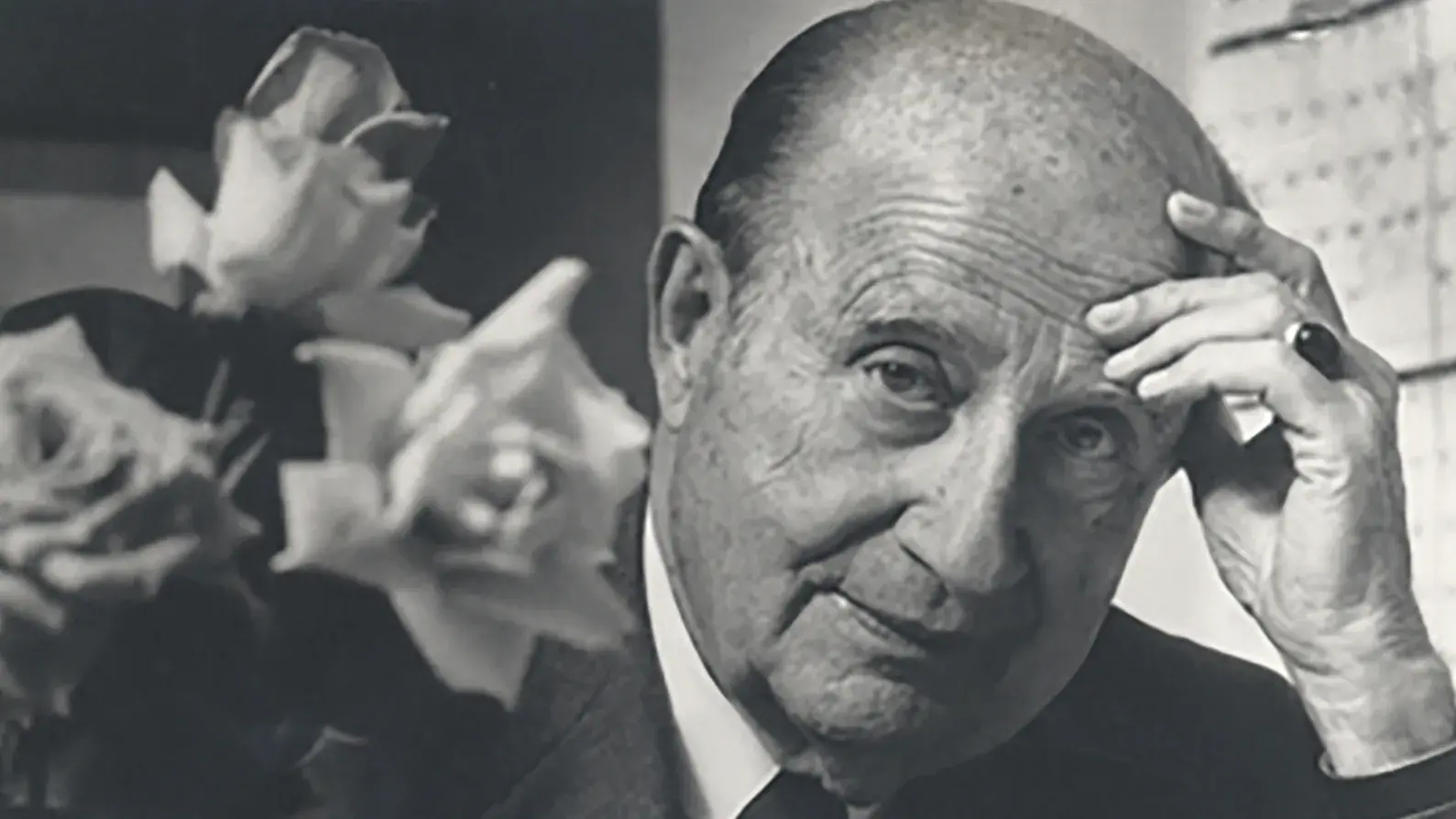 Robert M. Zollinger portrait in black and white